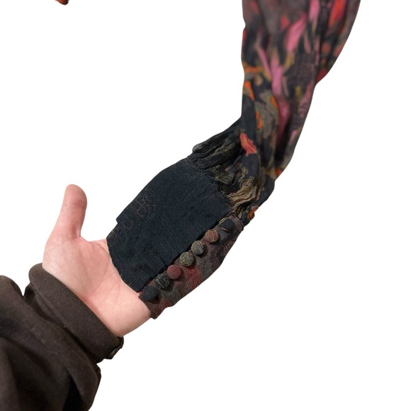 Free People Oversized Sheer Billie Floral Printed Tunic Tassel Tie Women’s Small - Picture 9 of 12